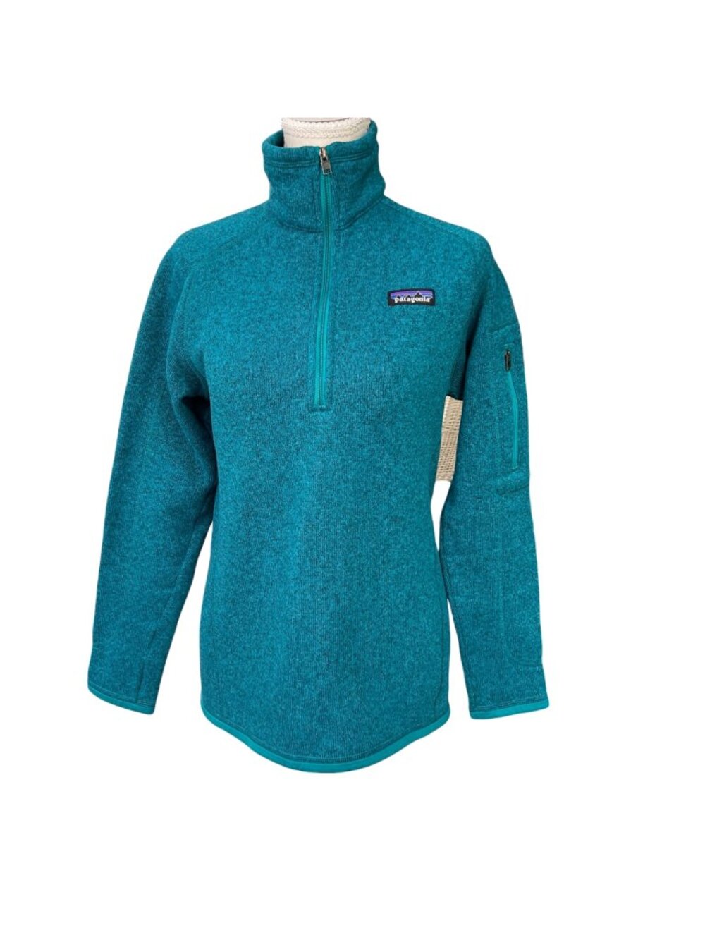 Patagonia Women's Better Sweater 1/4 Zip Fleece Pullover Elwha Blue Size Medium